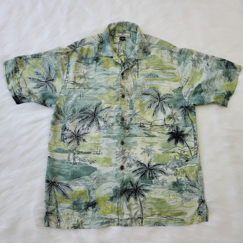 Tommy Bahama Silk Tropical Hawaiian Camp Shirt Men's Small